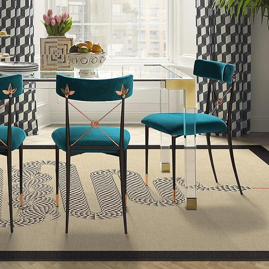 RUGGABLE x Jonathan Adler Machine Washable Modern Area Rug – Venom Neutral 8x10, Stain-Resistant, Non-Slip – Large Rugs for Living Room, Bedroom, Hallway, Entryway & Office–with Cushioned Pad