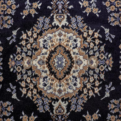Home Dynamix Premium Sakarya Traditional Medallion Border Area Rug, Navy Blue, 21"x35" Rectangle