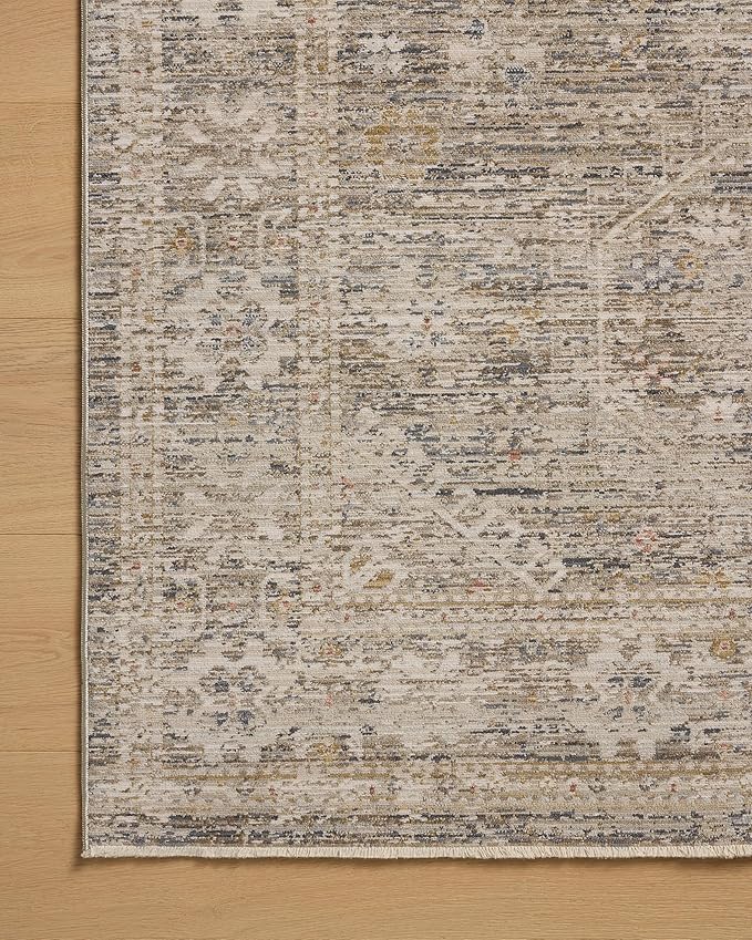 Loloi Chris Loves Julia Ida Collection IDA-01 Taupe/Multi 2'-3" x 3'-10", .19" Pile Height, Accent Rug
