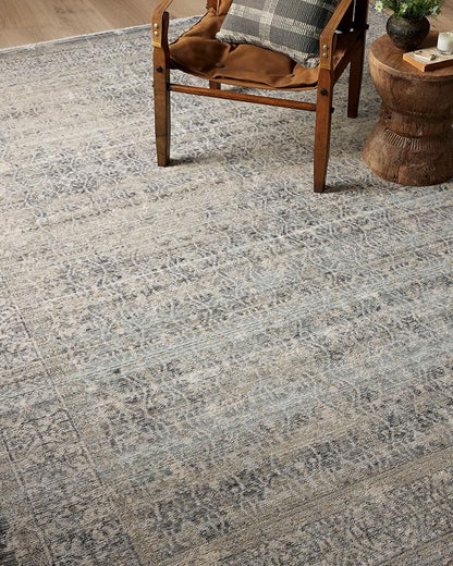 Loloi Amber Lewis Alie Collection ALE-04 Sky/Stone 2'-7'' x 12'-0'', .13'' Pile Height, Runner Rug