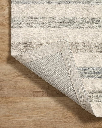Loloi Chris Loves Julia Chris Collection CHR-05 Ivory/Slate 3'-6'' x 5'-6'', .50" Pile Height, Accent Rug