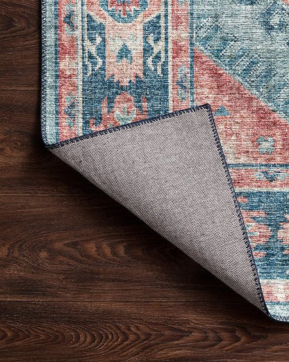 Loloi Skye Collection SKY-03 Turquoise/Terracotta 9'-0" x 12'-0" Area Rug