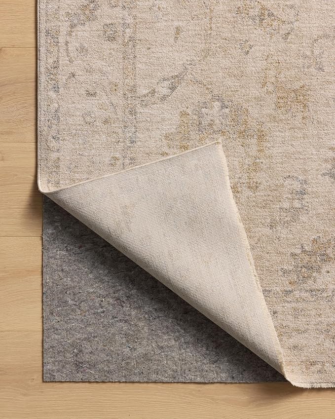 Loloi Chris Loves Julia Louisa Collection LOI-02 Oatmeal/Slate 3'-6" x 5'-6", .38" Pile Height, Accent Rug