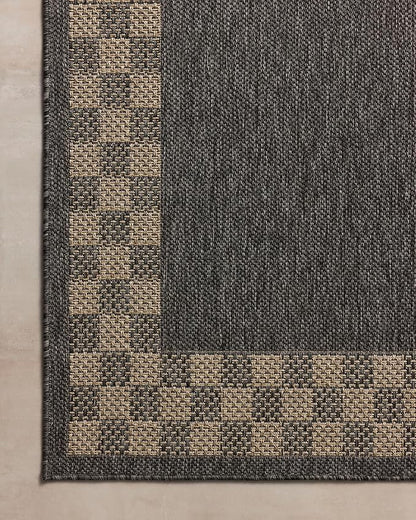 Loloi Chris Loves Julia Providence Collection PRC-01 Charcoal/Natural 7'-6" x 10', .12" Pile Height, Indoor/Outdoor Area Rug