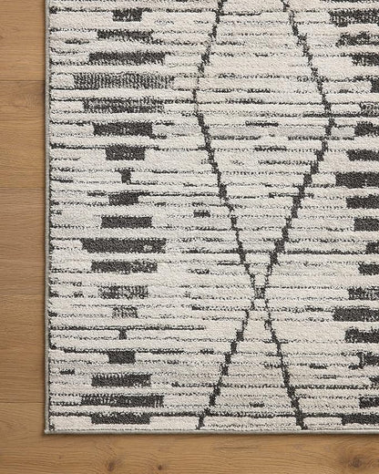 Loloi Kamala Collection KAM-02 Charcoal/Dove 2'-7" x 8'-0" Runner Rug