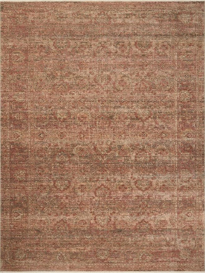 Loloi Amber Lewis Molly Collection MOL-09 Brick/Bark 5'-3" x 7'-9" Low Pile Area Rug