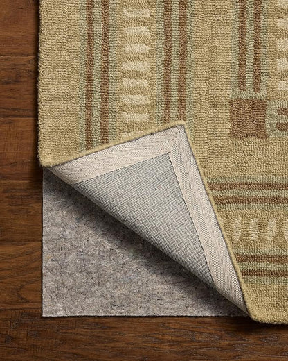 Loloi Chris Loves Julia Alfie Collection ALF-04 Green/Natural 2'-6" x 7'-6" Runner Rug Wool Neutral Living Bedroom Dining Carpet
