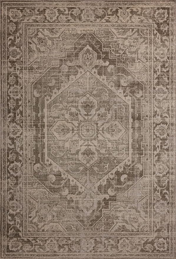 Loloi Magnolia Home by Joanna Gaines Mona Collection MOA-01 Cocoa/Stone 7'-6" x 10' Area Rug