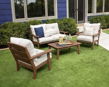 POLYWOOD® Lakeside Deep Seating Set, Slate Grey/Textured Linen