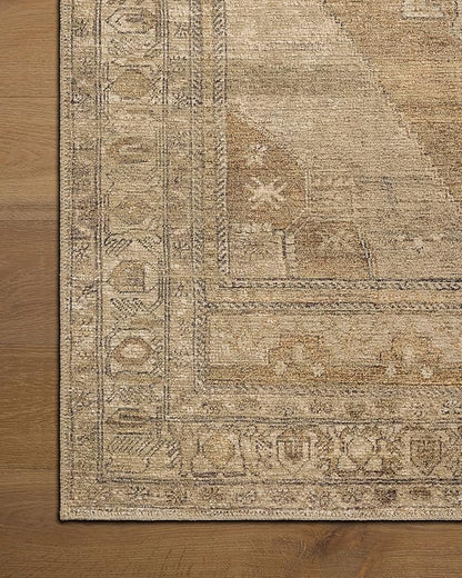 Loloi Amber Lewis Cambria Collection CBR-03 Taupe/Antique Bronze 7'-6" x 9'-6" Area Rug Jute, Neutral, Vintage Style, Antique Tone, Living, Bedroom, Dining, Carpet