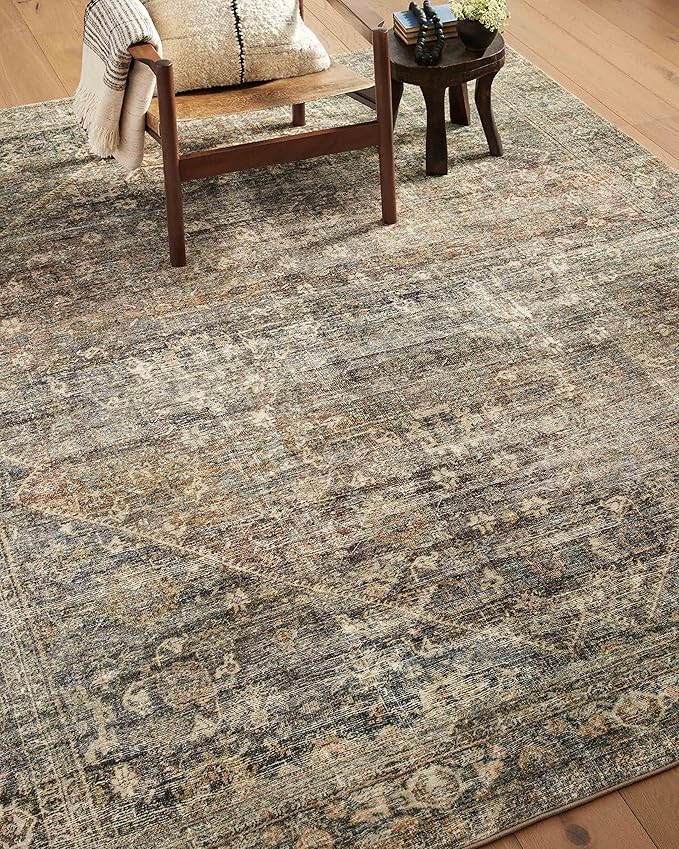 Loloi Amber Lewis Morgan Collection MOG-05 Spice/Lagoon 2'-3" x 9'-6" 38" Thick Runner Rug feat. CloudPile, Neutral, Room Décor, Vintage Inspired, Livingroom, Bedroom, Dining Area