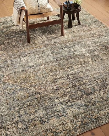 Loloi Amber Lewis Morgan Collection MOG-05 Spice/Lagoon 8'-3" x 11'-3" 38" Thick Area Rug feat. CloudPile, Neutral, Room Décor, Vintage Inspired, Livingroom, Bedroom, Dining Area