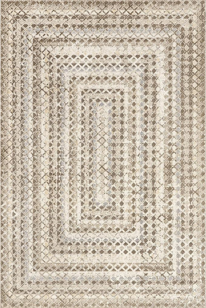 nuLOOM Carley Geometric 3'3" x 5' Machine Washable Accent Rug for Living Room Bedroom Dining Room Entryway Kitchen, Beige/Ivory