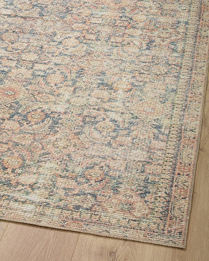 Loloi Angela Rose Aubrey Collection AUB-01 Navy/Multi 2'-6" x 7'-6", .19" Pile Height, Runner Rug
