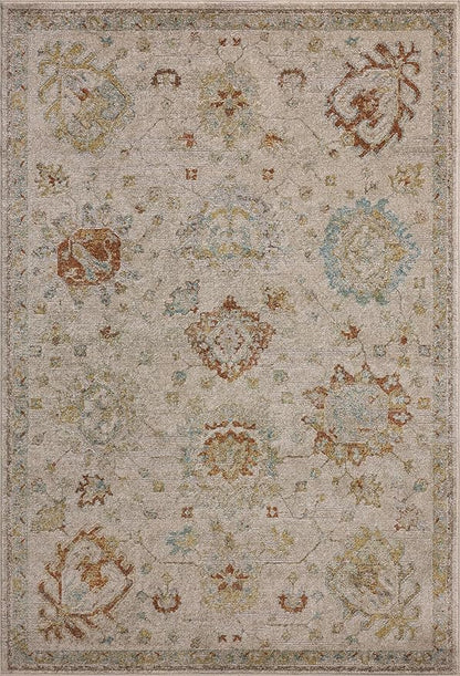 Loloi Magnolia Home by Joanna Gaines Mona Collection MOA-02 Oatmeal/Multi 2'-6" x 4'-0" Accent Rug