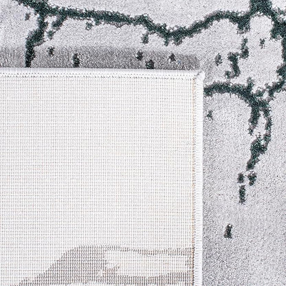 SAFAVIEH Craft Collection Area Rug - 5'3" x 7'6", Grey & Green, Modern Abstract Design, Non-Shedding & Easy Care, Ideal for High Traffic Areas in Living Room, Bedroom (CFT877Y)