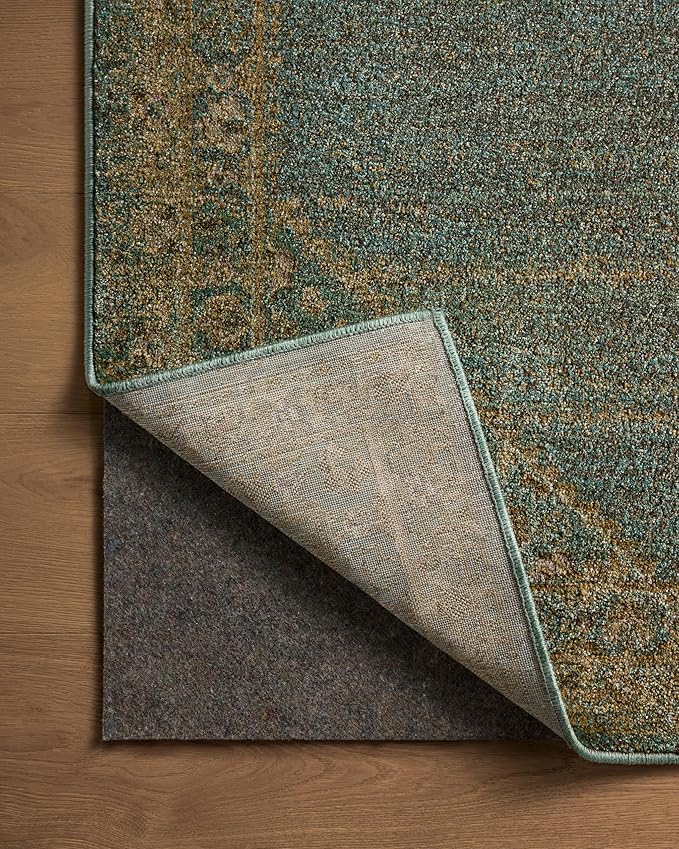 Loloi Magnolia Home by Joanna Gaines Mona Collection MOA-04 Aqua/Wheat 2'-6" x 8'-0" Runner Rug