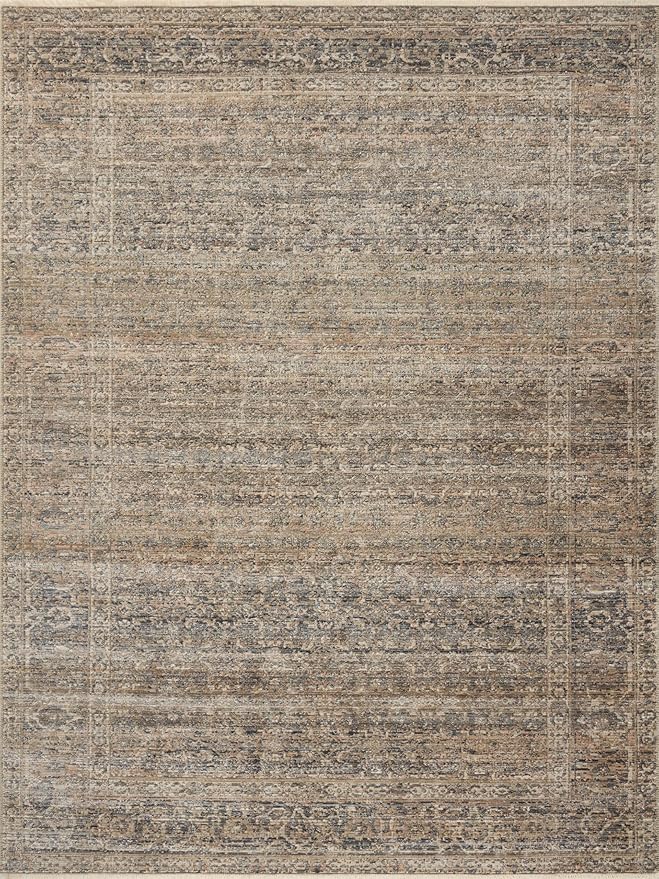 Loloi Amber Lewis Molly Collection MOL-04 Navy/Blush 11'-6" x 15'-6" Low Pile Area Rug