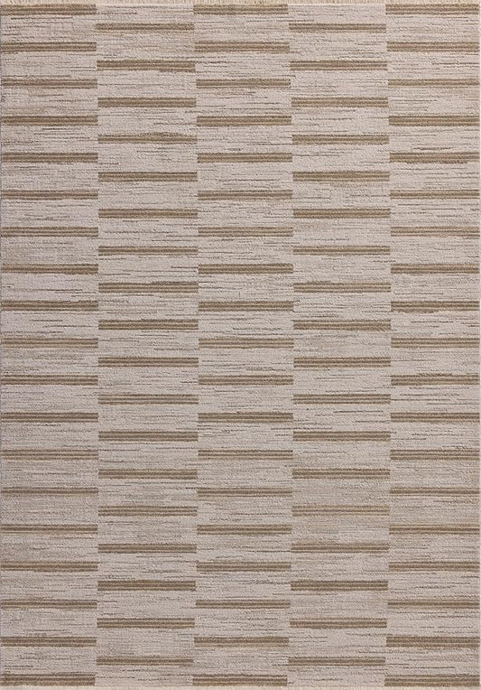 Loloi Amber Lewis Cali Collection CIL-04 Ivory/Tobacco 3'-6" x 5'-6", .25" Pile Height, Accent Rug