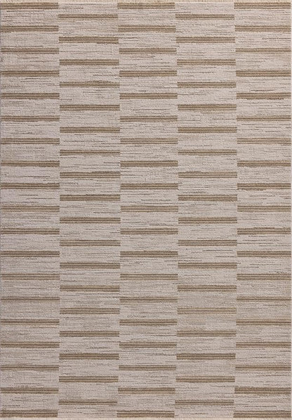 Loloi Amber Lewis Cali Collection CIL-04 Ivory/Tobacco 2'-7" x 10'-0", .25" Pile Height, Runner Rug
