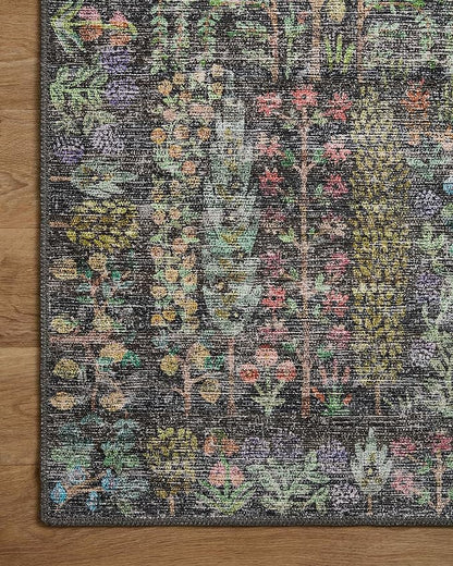 Loloi Rifle Paper Co. Maison Collection MAO-07 Charcoal 2'-6" x 9'-6", .19" Pile Height, Runner Rug