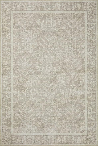 Loloi Rifle Paper Co. Maison Collection MAO-02 Bough Natural 3'-0" x 3'-0" Round, .19" Pile Height, Accent Rug