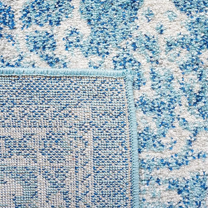 SAFAVIEH Evoke Collection 4' x 6' Blue/Ivory EVK256C Oriental Distressed Non-Shedding Living Room Bedroom Accent Rug