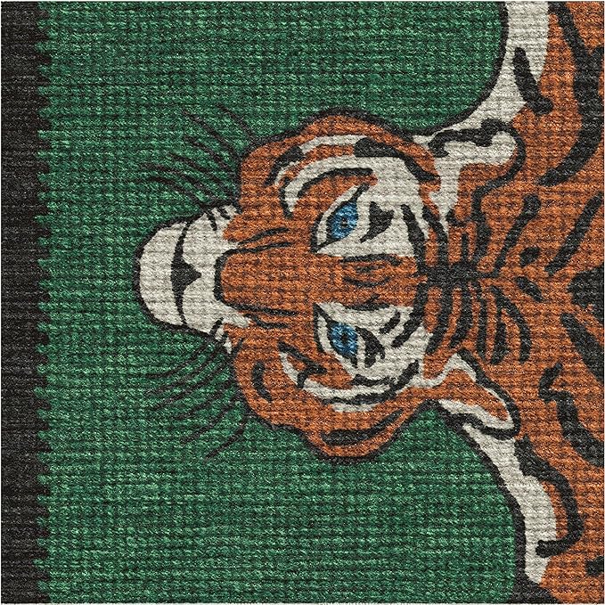 RUGGABLE x Jonathan Adler Machine Washable Modern Area Rug – Tiger Emerald 8 ft Round, Stain-Resistant, Non-Slip – Large Rugs for Living Room, Bedroom, Hallway, Entryway & Office–with Cushioned Pad