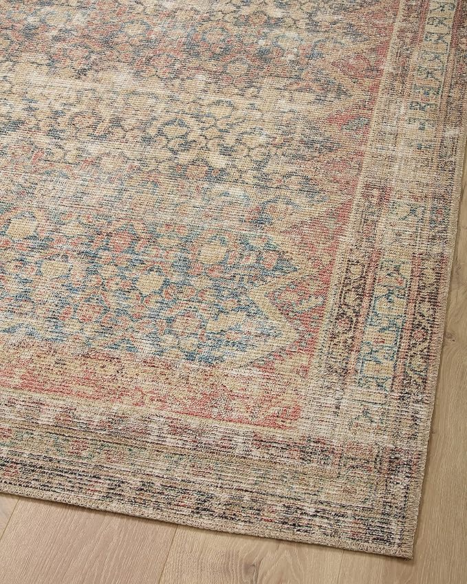 Loloi Angela Rose Aubrey Collection AUB-03 Ocean/Spice 2'-3" x 3'-9", .19" Pile Height, Accent Rug