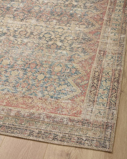 Loloi Angela Rose Aubrey Collection AUB-03 Ocean/Spice 8'-3" x 11'-3", .19" Pile Height, Area Rug