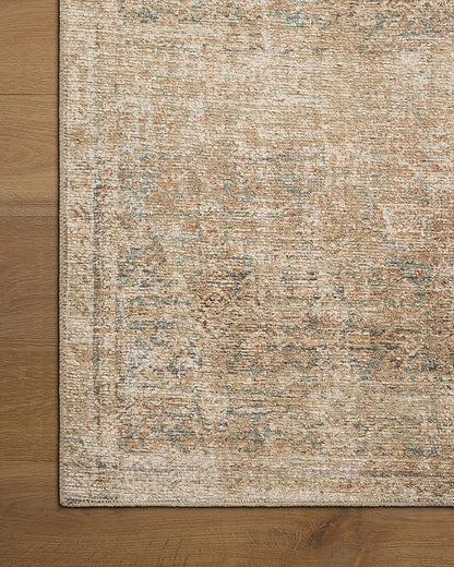 Loloi Amber Lewis Cambria Collection CBR-08 Ocean/Brick 5'-0" x 7'-6" Area Rug Jute, Neutral, Vintage Style, Antique Tone, Living, Bedroom, Dining, Carpet