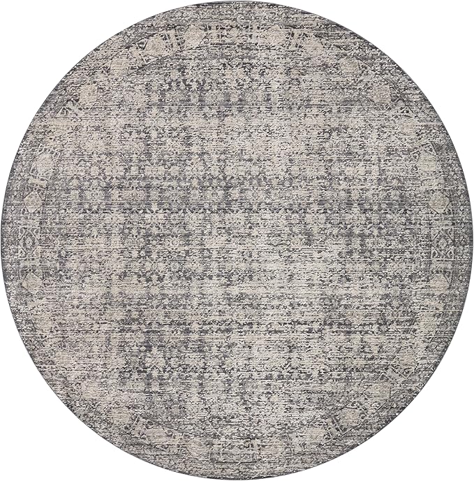 Loloi Amber Lewis Alie Collection ALE-03 Charcoal/Dove 7'-10'' x 10', .13'' Pile Height, Area Rug