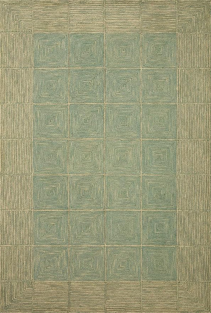 Loloi Chris Loves Julia Francis Collection FRA-02 Green/Natural 8'-6" x 12' Area Rug