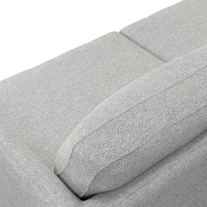 SIMPLIHOME Livingston 76-inch Wide Sofa in Mist Grey Woven-Blend Fabric, Handcrafted Loveseat Couch for Living Room or Family Room, Mid-Century Modern Style, Solid Wood Frame