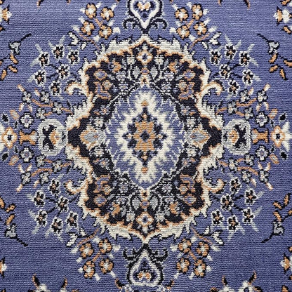 Home Dynamix Premium Sakarya Traditional Medallion Border Area Rug, Country Blue, 5'2"x7'4" Rectangle
