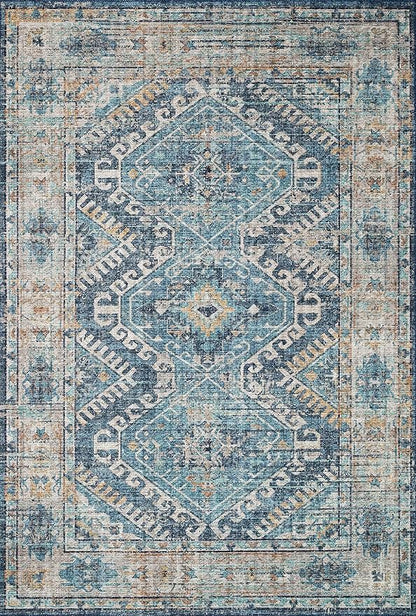 Loloi Skye Collection SKY-03 Denim/Natural 2'-6" x 10'-0" Runner Rug